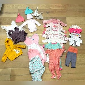 Baby Girl Clothes Lot - Newborn & Premie